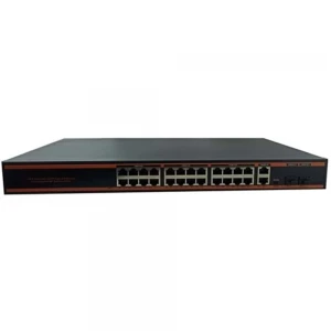 Nova ND1P2422LAG 24 Port Poe+ 10-100 Mbps 2 Port 10-100-1000 Mbps Uplink  2 Port SFP Switch 300W