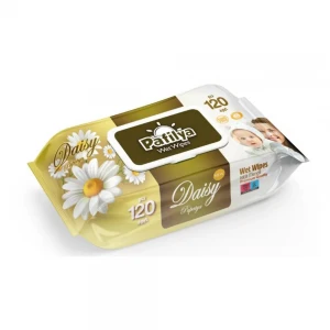 Pafilya Papatya Islak Mendil 120 li (Alcohol Free- Paraben Free) Premium Quality(çiçekli)