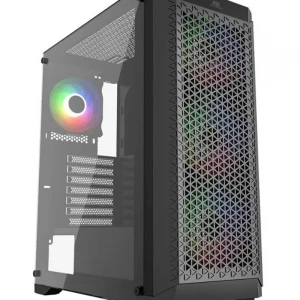 PowerBoost PB-PS5847B 600W ATX USB 3.0 Rainbow Fanlı Mesh Gaming Siyah Kasa