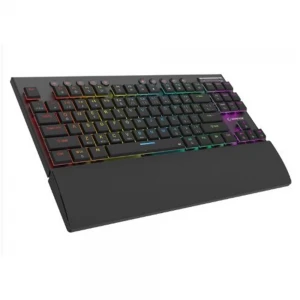 Rampage BERU Siyah 2.4G + BT Wireless RED SWITCH Mekanik Gaming Oyuncu Klavye Slim RGB