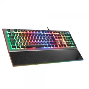 Rampage KB-R101 IMPRESSIVE Gri-Siyah USB RGB Aydınlatmalı İnce Tasarım Red Switch Oyuncu Klavyesi