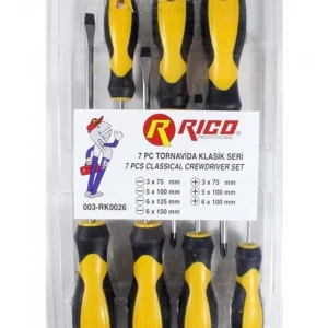 Rıco 003-RK0026 7li Klasik Tornavida Seti (4 Düz -3 Yıldız)