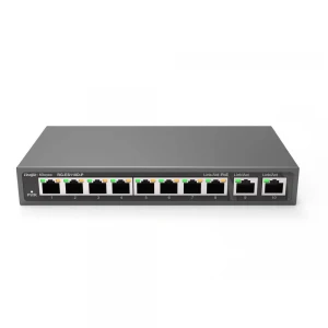 Ruijie-Reyee RG-ES110D-P 8 Port Poe+ 10-100 Mbps 2 Port 10-100-1000 Mbps Uplink Switch Çelik Kasa