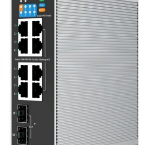 Ruijie RG-NIS2100-8GT2SFP-HP 8x10-100-1000 PoE+2xSFP Port IP40 Harici Güç Kaynağı Endüstriyel Switch