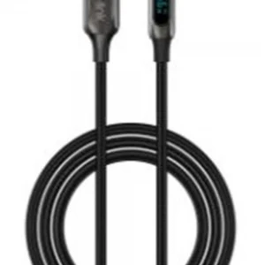 S-link Armor LED UC-066 66W 1m USB to Type-C PD Örgülü LED Başlıklı Siyah Hızlı Şarj Kablosu