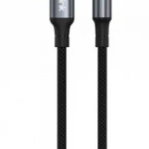 S-link Armor ML-01 1.2m Lightning to M AUX Örgülü Metal Başlıklı Siyah Ses Kablosu