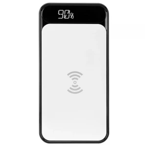 S-link IP-217W 10000mAh Powerbank 2 Usb Port Beyaz Kablosuz LCD Ekranlı Taşınabilir Pil Şarj Cihazı