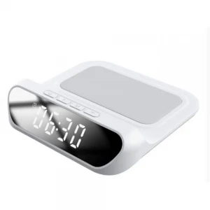 S-link SL-CW18 Beyaz Telefon Uyumlu 15W LCD Ekran Double Alarmli Kablosuz Şarj Cihazı