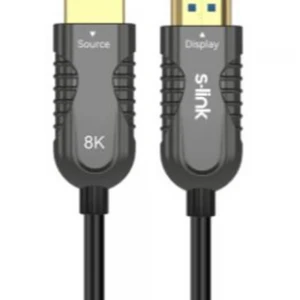 S-link SL-HM8K100 HDMI TO HDMI 100m v2.1 8K60 HZ 4K 120HZ Fiber Kablo