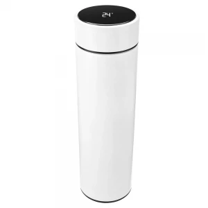 S-link SL-TM01 Mat Beyaz 450ML Iç 304 Dış 201 Dijital Sıcaklık Göstergeli Termos