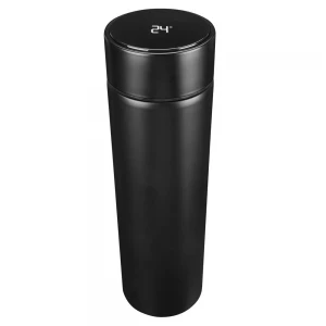 S-link SL-TM01A Mat Siyah 450ML Iç 304 Dış 201 Dijital Sıcaklık Göstergeli Termos