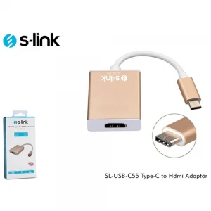 S-link SL-USB-C55 Type-C to Type-C to Hdmi Adaptör