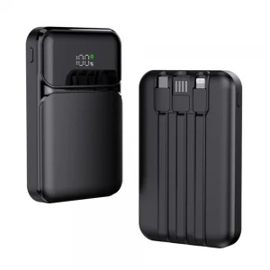 SnapMax SNP-3006 10.000 mah Hızlı Şarj LED Göstergeli 3in1 Dahili Kablolu Powerbank