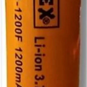 Supex 18650-1200F 3.7V 1200MA Şarjlı Li-on Pil Düz Kafa Pil