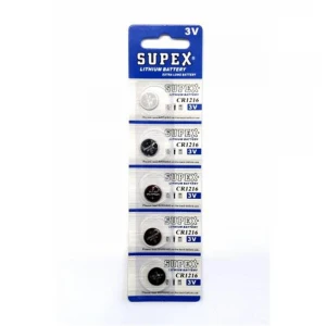 Supex CR1216-C5 3V Lityum Düğme Pil 5'li Paket