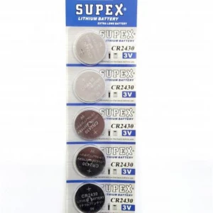 Supex CR2430-C5 3V Lityum Düğme Pil 5'li Paket