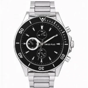 Swiss Plus Man Watch Basic Seri Model-10 ST3516AGS Lüx Black-Silver(Kol Saati)