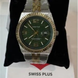 Swiss Plus Man Watch Premium Seri Model-3 ST3450AGS Green-Gold(Kol Saati)