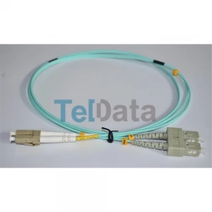 TELDATA TLD-SCLCOM31 SC-UPC-LC-UPC MM DX OM3 1 METRE FIBER OPTIK PATCHCORD