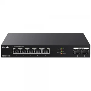 Tenda TEM2007X 2.5Gb Switch 7 Port 5x2.5G Por+2x10Gb SFP+ 50Gbps Yönetilmeyen Nas, Oyun PCsi Switch