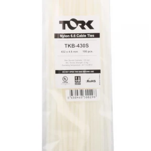 Tork TKB-430S 4.8-432 Beyaz Kablo Bağı 100lü Paket