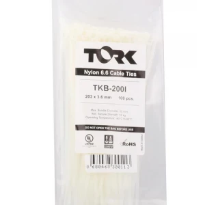 Tork TRK-140-3,5mm Beyaz 100lü Kablo Bağı