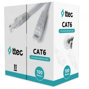 Ttec KBL-CAT6-23CCA-IN100G İç Mekan PVC Gri 100 metre Kablo