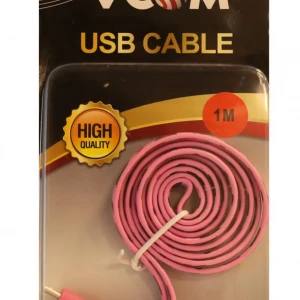 Vcom Bağlantı Kablosu 1.0MT  Micro Pembe Desenli