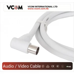 Vcom CV601R 5mt Analog Beyaz Tv Kablosu