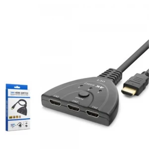 HADRON HDX7870 HDMI Switch 4K 60 Hz HDR 3 In 1 Out - Siyah
