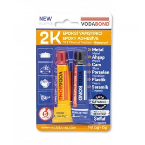 Vodaband 2K Rapid Epoxy Yapıştırıcı (15+15gr)( Reçine+Sertleştirici) 3430