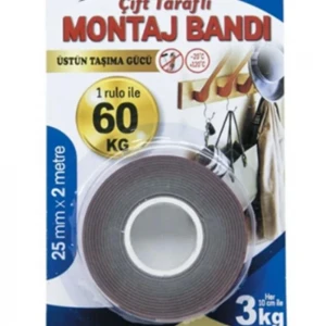 Vodaseal Çift Taraflı Montaj Mantı (Her 10cm 3Kg Taşır)