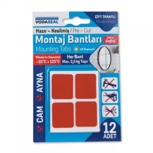 Vodaseal Montoj Bandı Hazır Kesilmiş 12li Şeffaf