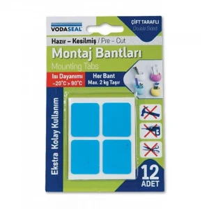 Vodaseal  Montoj Bantı Hazır Kesilmiş 12li Mavi-Beyaz ( Her Band 2Kg Taşır)