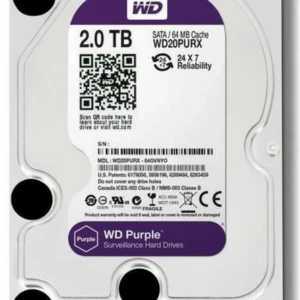 Wd 2Tb Purple 3.5" 5400 Rpm Sata 3 Wd23purz Güvenlik Hdd 7-24 Harddisk