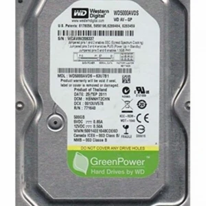 Wd 500Gb WD5000AVDS 7200 RPM AV-GP SATA Harddisk